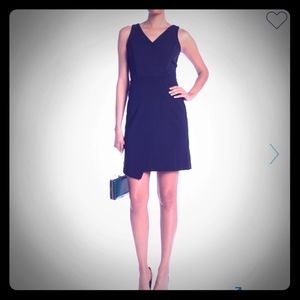 Nanette Lepore black scoop neck bow sneath sleeveless mini coctail dress.size 6